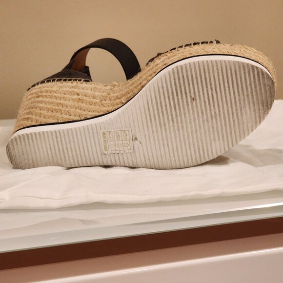 Excellent  EU39 Chloe Wedges Platform Sandal Dk Brown Espadrille Embroidered - Picture 10 of 12